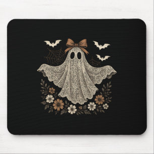 Lace Ghost Shirt Feminine Halloween Elegant Blumen Mousepad
