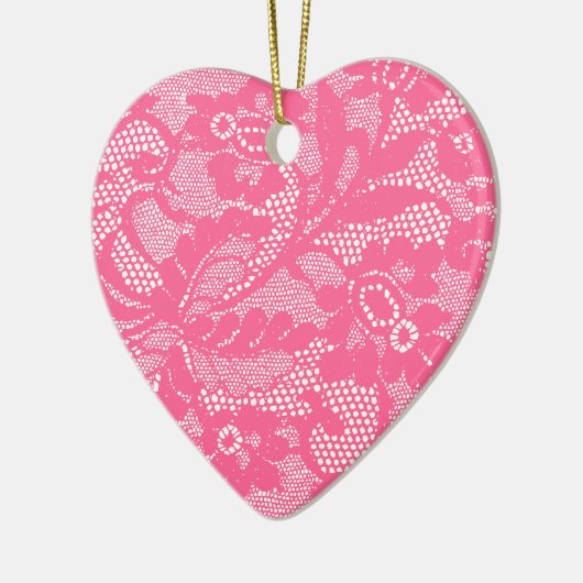 Lace Heart Keramikornament (Links)