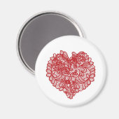 Lace Heart Magnet (Vorderseite/Rückseite)