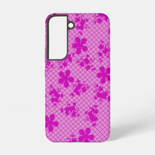 Lace Hot Pink Floral Samsung Galaxy S6, Tough Samsung Galaxy Hülle (Rückseite)