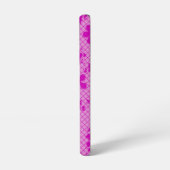 Lace Hot Pink Floral Samsung Galaxy S6, Tough Samsung Galaxy Hülle (Linke Seite)