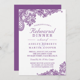 Lace Lavender Lila | Hochzeitsessen Probe Einladung