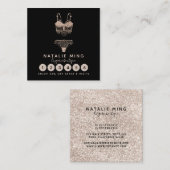 Lace Lingerie Boutique Logo Treuekarte (Vorne/Hinten)