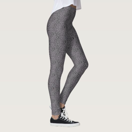 Lace Look Gray Rabbit Muster Frauen Leggings (Rechts)