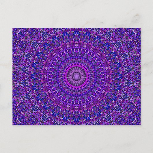 Lace Mandala in Purple and Blue Postkarte (Vorderseite)