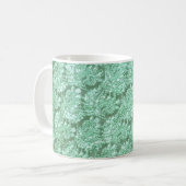 Lace Mint grüne Blüte Kaffeetasse (Vorderseite Links)