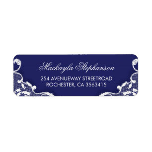 Lace Navy Vintage Wedding