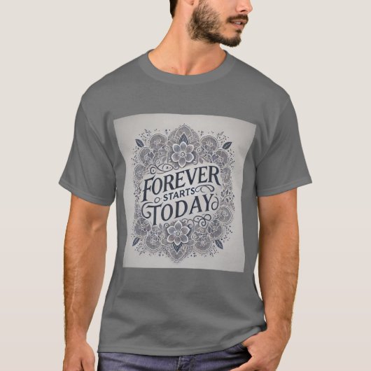 Lace Pattern Forever fängt heute Mens Tshirt an (Vorderseite)