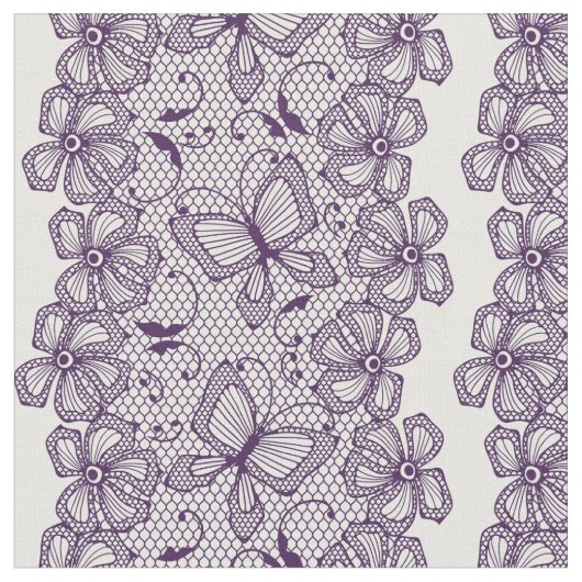 Lace pattern with butterflies stoff (Nahaufnahme)