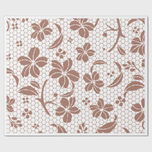 "Lace & Petal" Elegantes Blumenmuster-Geschenk Geschenkpapier
