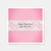 Lace Pink Baby Dusche Serviette (Vorderseite)