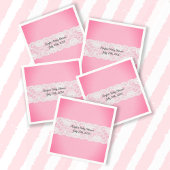 Lace Pink Baby Dusche Serviette