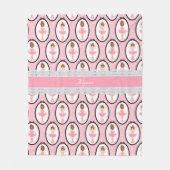 Lace Pink Ballerina Muster Fleecedecke (Vorderseite)
