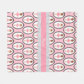 Lace Pink Ballerina Muster Fleecedecke (Vorderseite (Horizontal))