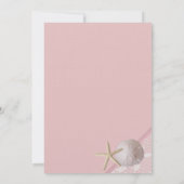 Lace Pink Beach Wedding Einladung (Rückseite)