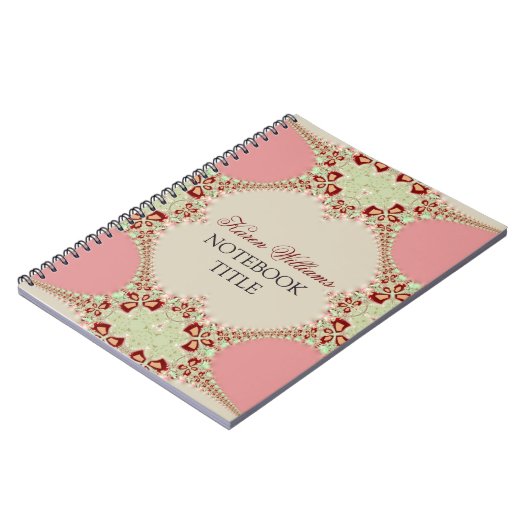 Lace Pink Pastell Notebook Notizblock (Linke Seite)