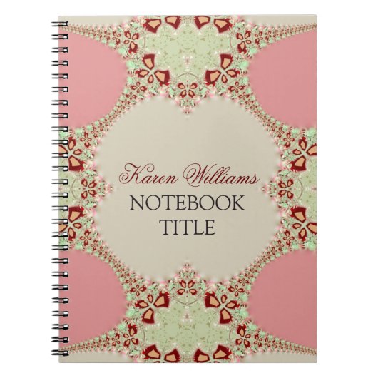 Lace Pink Pastell Notebook Notizblock (Vorderseite)