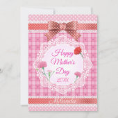 Lace Ribbon Happy Mother Day Karte (Vorderseite)