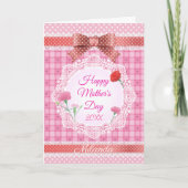 Lace Ribbon Happy Mother Day Karte (Vorderseite)