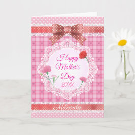 Lace Ribbon Happy Mother Day Karte