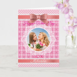 Lace Ribbon Happy Mother Day Karte