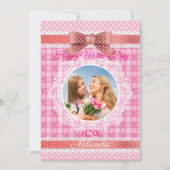 Lace Ribbon Happy Mother Day Karte (Vorderseite)