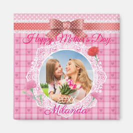 Lace Ribbon Happy Mother Day Magnet