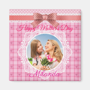 Lace Ribbon Happy Mother Day Magnet