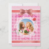 Lace Ribbon Happy Mother's Day Card Karte (Vorderseite)