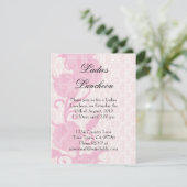 Lace Rose Lady Luncheon Party Einladung (Stehend Vorderseite)