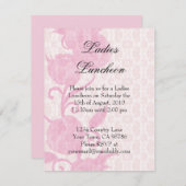 Lace Rose Lady Luncheon Party Einladung (Vorne/Hinten)