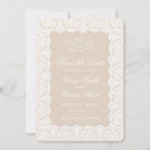 Lace Save the Date Einladung (Vorderseite)