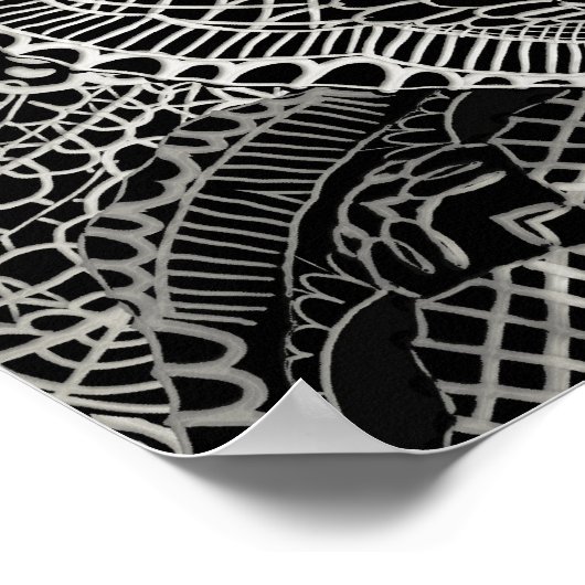 Lace Skull Poster (Ecke)