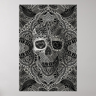Lace Skull Poster