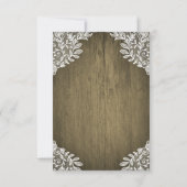 Lace Sunflower Mason Jar Wedding RSVP Cards Karte (Rückseite)