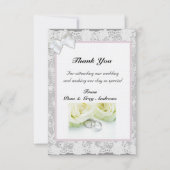 Lace Wedding danke Einladung (Vorderseite)