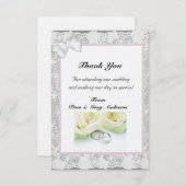 Lace Wedding danke Einladung (Vorne/Hinten)