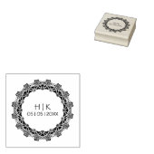 Lace Wedding Initials Gummistempel (Stempel)