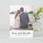 Lace Wedding Liebe and Danke Foto (Stehend Vorderseite)