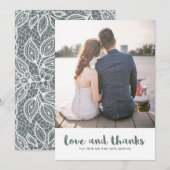 Lace Wedding Liebe and Danke Foto (Vorne/Hinten)