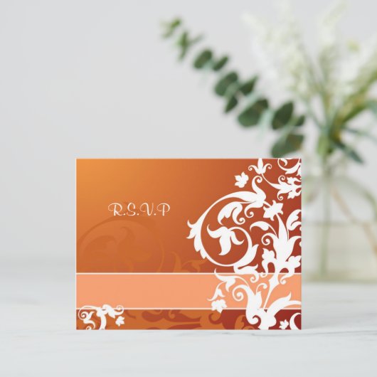 Lace Wedding RSVP Karte (Stehend Vorderseite)