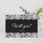 Lace Werden Sie meine Bridesmaid-Karte Einladung (Stehend Vorderseite)