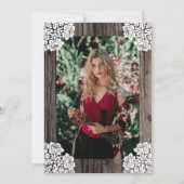 Lace Wood Foto Nursing School Medical Abschluss Einladung (Rückseite)