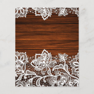 Lace & Wood Grain Rustic Scrapbook Paper