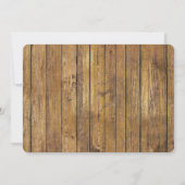 Lace Wood Mason Jar Floral Wedding Einladung (Rückseite)