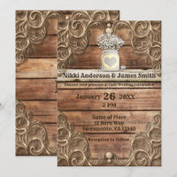 Lace Wood Rustic Vintager Western Elegante Hochzei