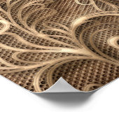 Lace Wood Rustic Vintager Western Elegantes Banner Poster (Ecke)