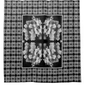 Lacecap Hydrangea Abstrakt Duschvorhang (Vorderseite)