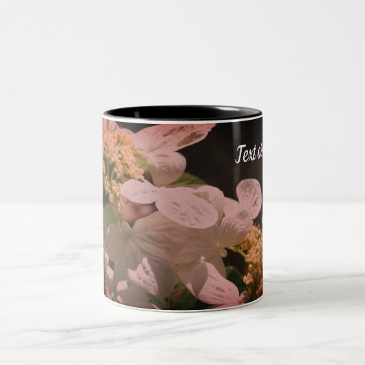 Lacecap Hydrangea Blume Personalisiert Zweifarbige Tasse (Mittel)