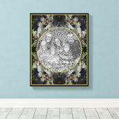 Lacecap Hydrangea Rahmen Erstellen Sie Ihr eigenes Leinwanddruck (Insitu (Holzboden))